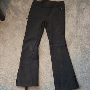 Spyder Ski Pants Size 4 Black Softshell Flare Leg Stirrup Snow Pants